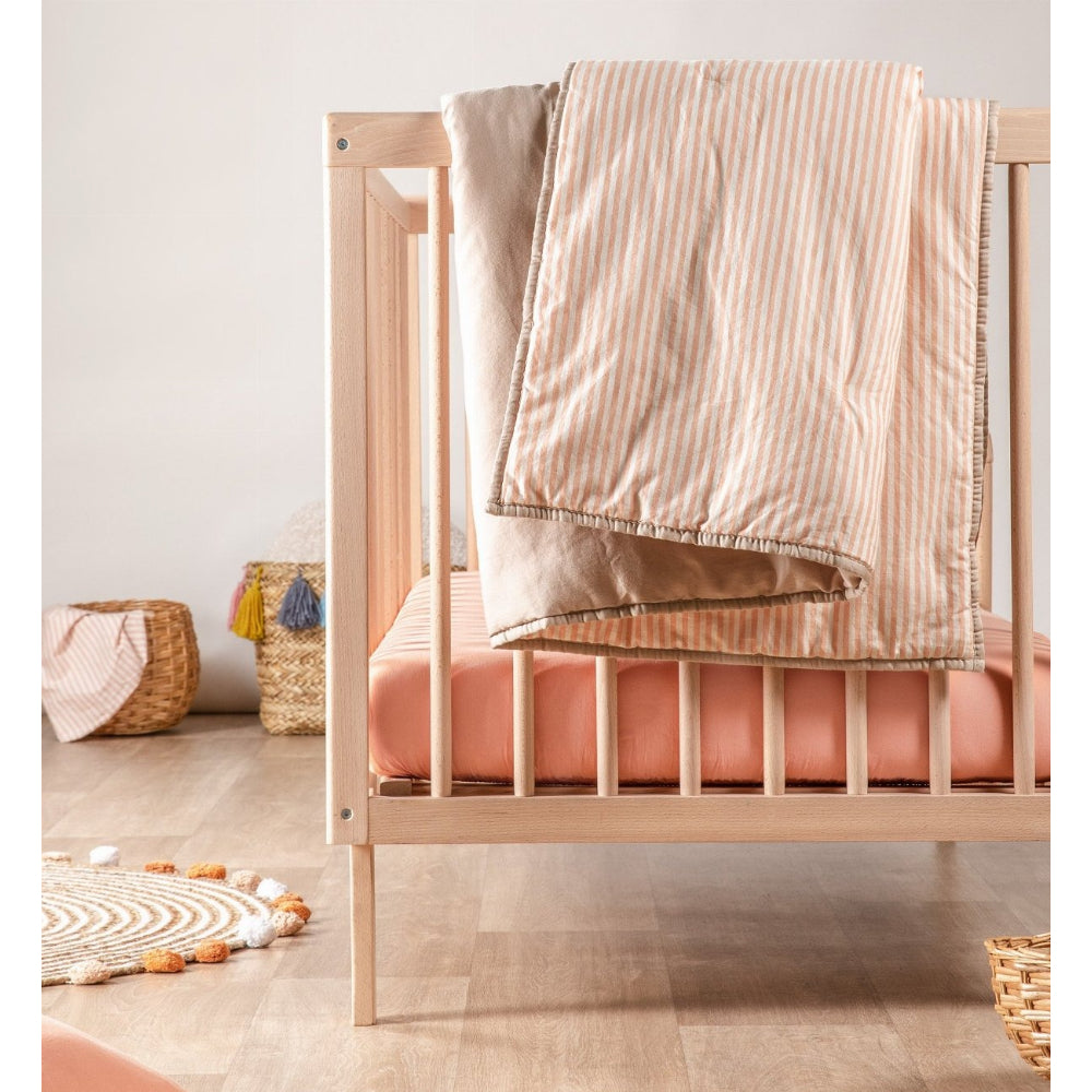 kadolis-faro-quilted-blanket-100x140cm-peach-stripes-kado-couv100140pea