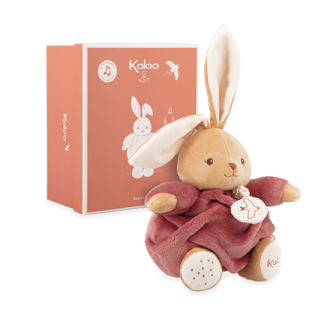 kaloo-soleil-rabbit-dark-pink-17cm-musical-kalo-k214010