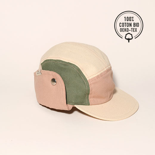 ki-et-la-camper-cap-anti-uv-green-natural-pink-kiet-kc1gnp-43-46cm