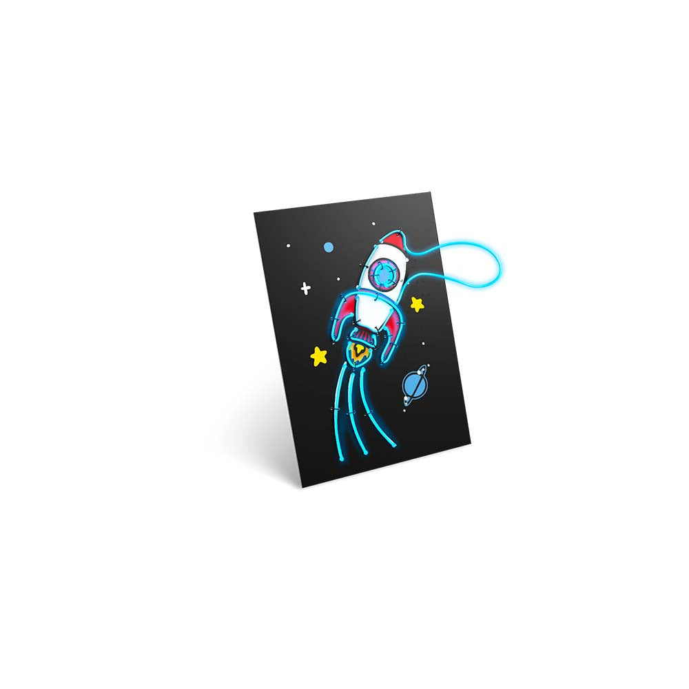 kidywolf-complete-set-light-up-wall-art-craft-kit-9-designs-2-neon-lights-easel-6-markers-rechargeable-battery-play-toy-kidw-kidyneon-pack