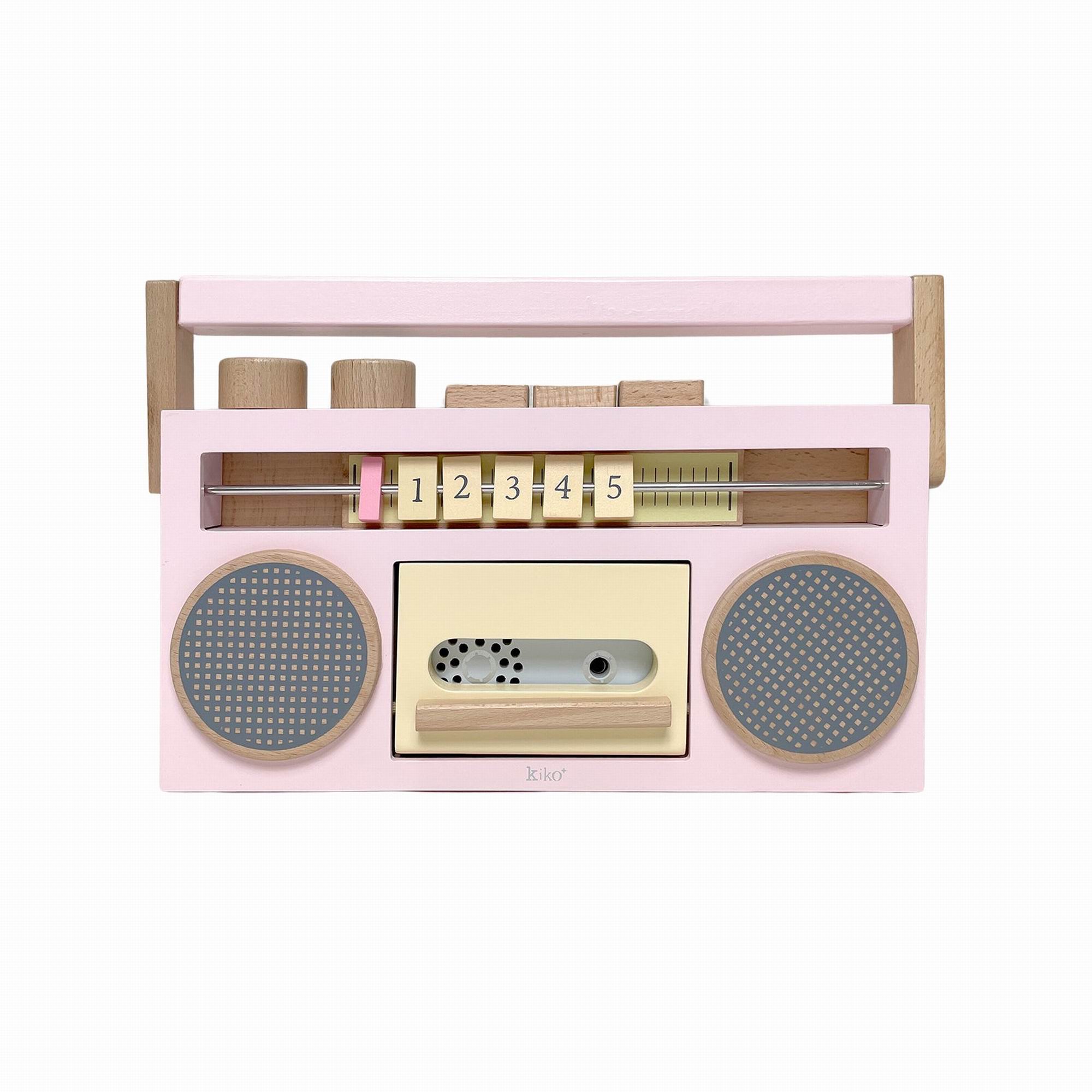 kiko-gg-tape-recorder-wooden-toy-recorder-pink-play-toy-kukk-k034-pk-01