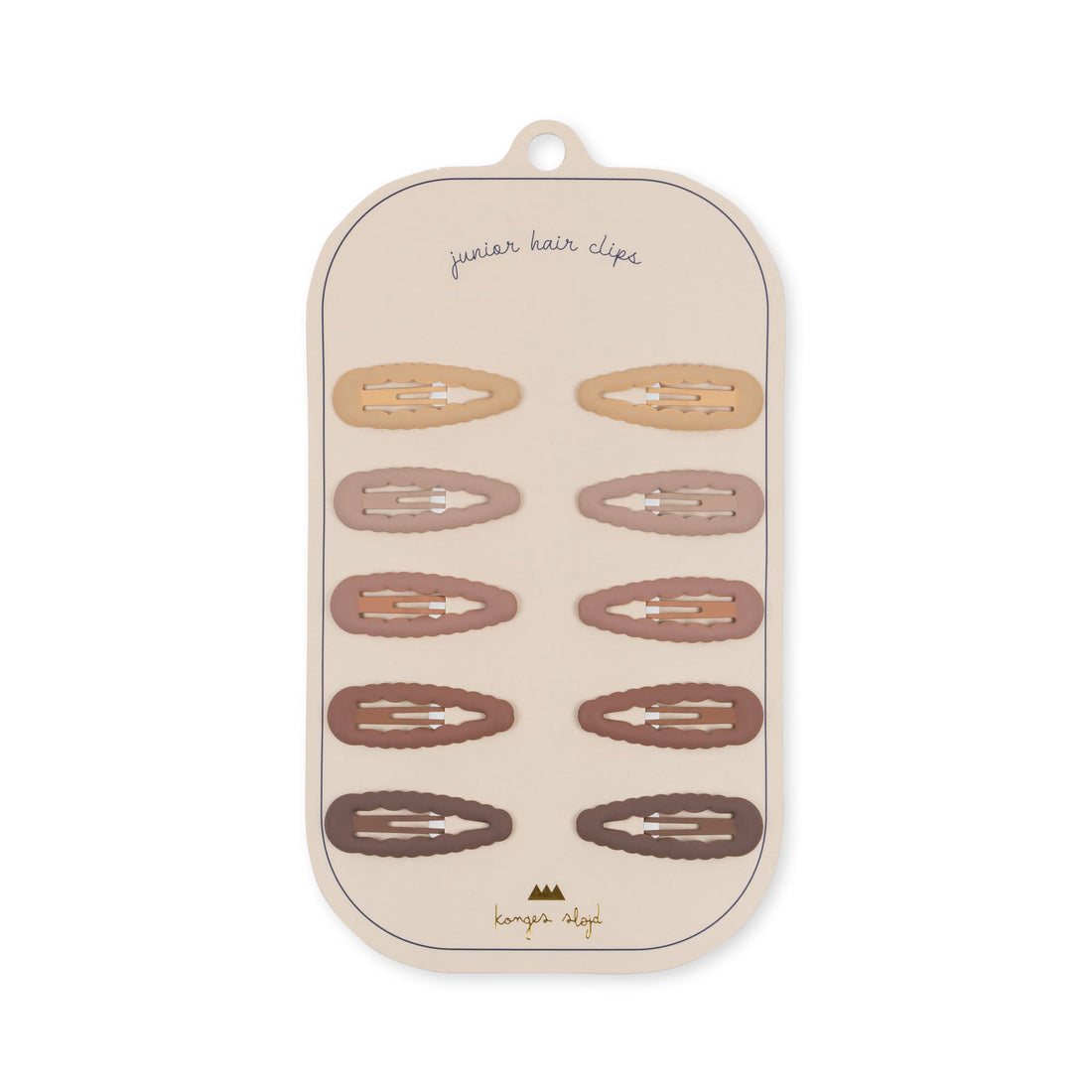konges-sløjd-10-pack-junior-hair-clips-scallop-rosie-shade-kong-s23ks4781-rs