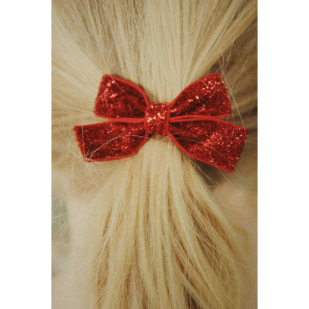 konges-sløjd-6-pack-micki-bow-hair-clips-red-green-kong-w25ks104188-redg-os