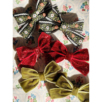 konges-sløjd-6-pack-micki-bow-hair-clips-red-green-kong-w25ks104188-redg-os