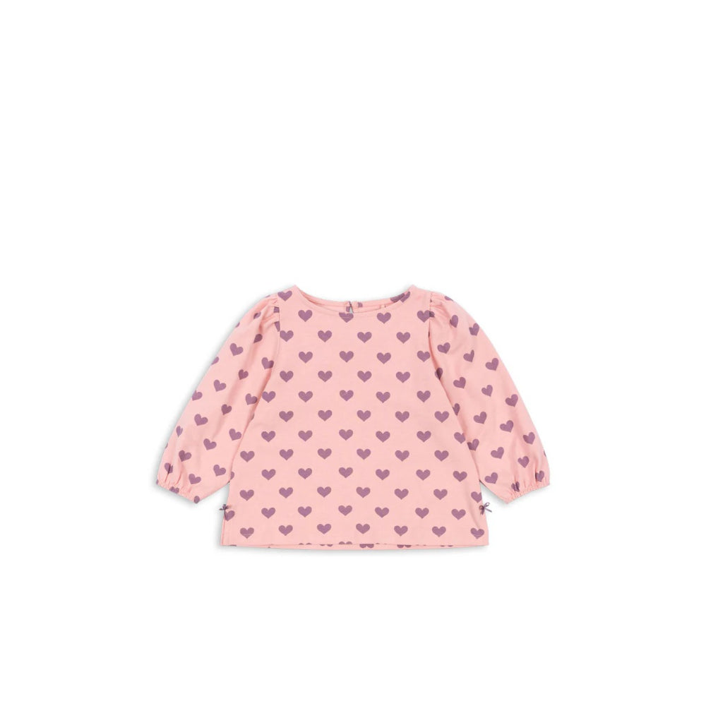 konges-sløjd-drey-slit-blouse-gots-hortensia-coeur-kong-w25ks103786-hc-12m