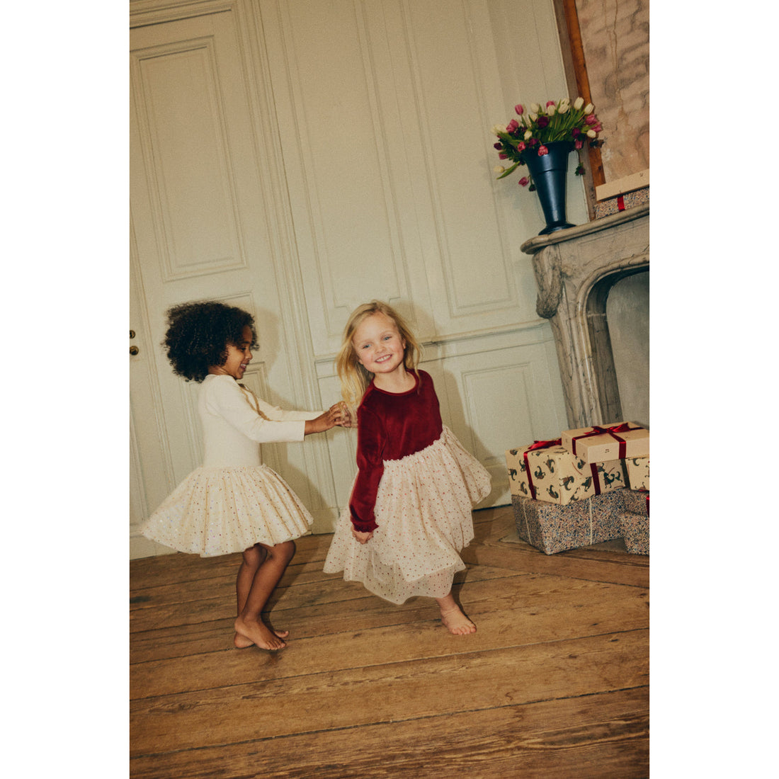 konges-slojd-fairy-ballerina-dress-etoile-multi-brazilian-sand-kong-w23ks6395-sand-2y