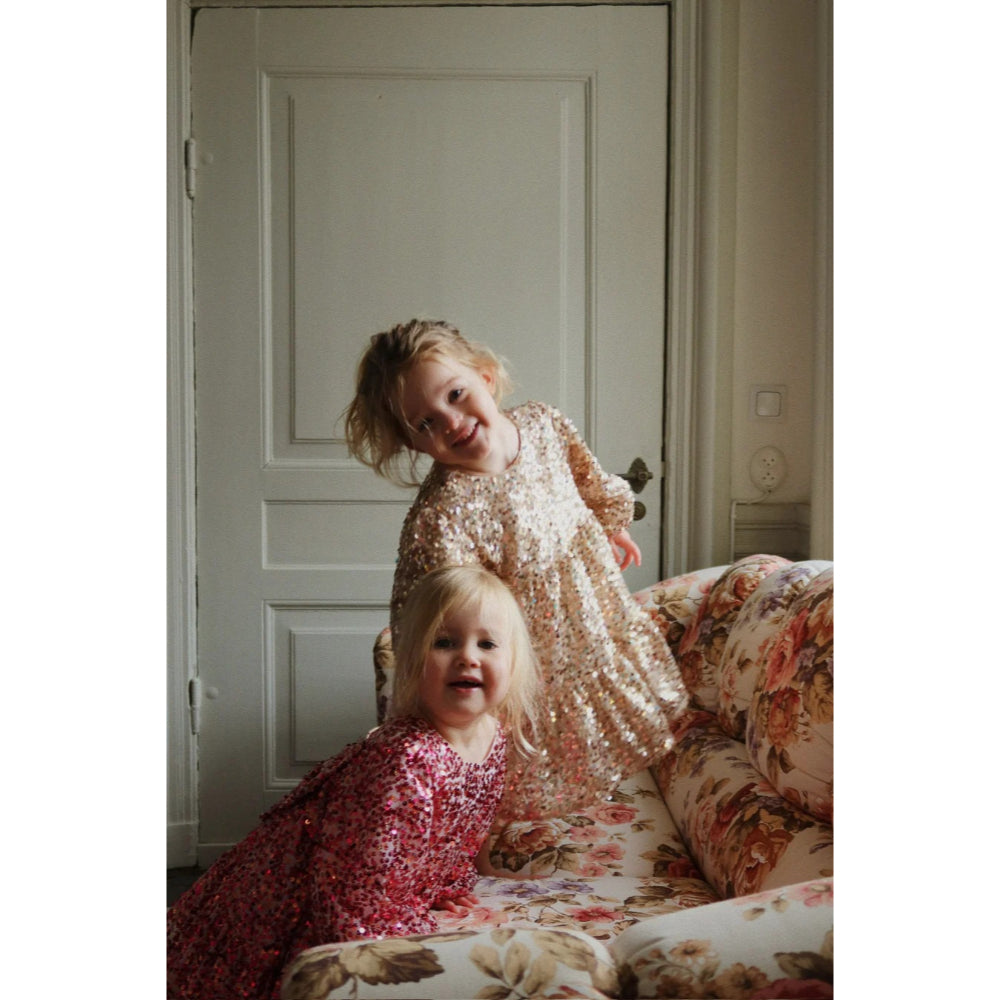 konges-sløjd-lila-sequins-bow-dress-gold-glitter-kong-w25ks103858-gg-2y