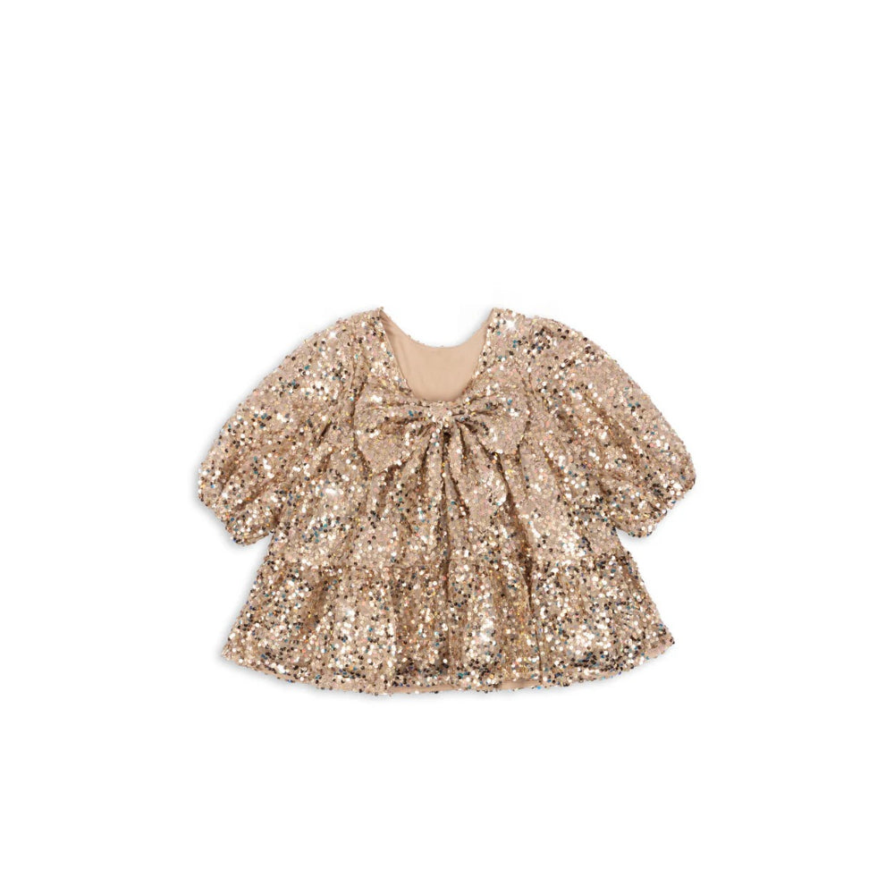 konges-sløjd-lila-sequins-bow-dress-gold-glitter-kong-w25ks103858-gg-2y