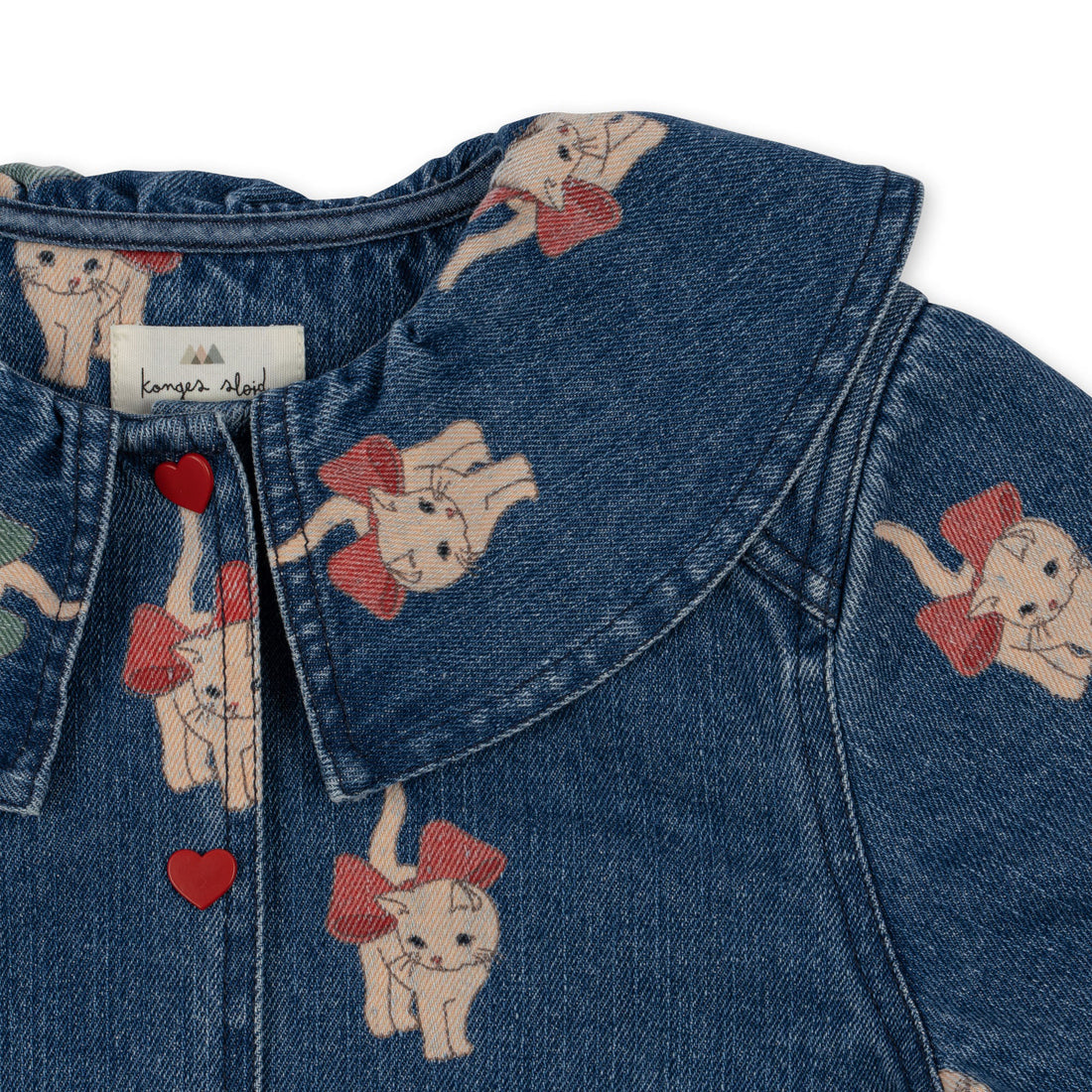 konges-sløjd-magot-denim-shirt-kitty-bow-kong-w23ks6028-kb-2y