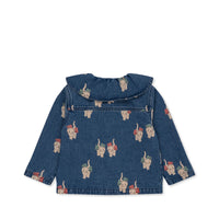 konges-sløjd-magot-denim-shirt-kitty-bow-kong-w23ks6028-kb-2y