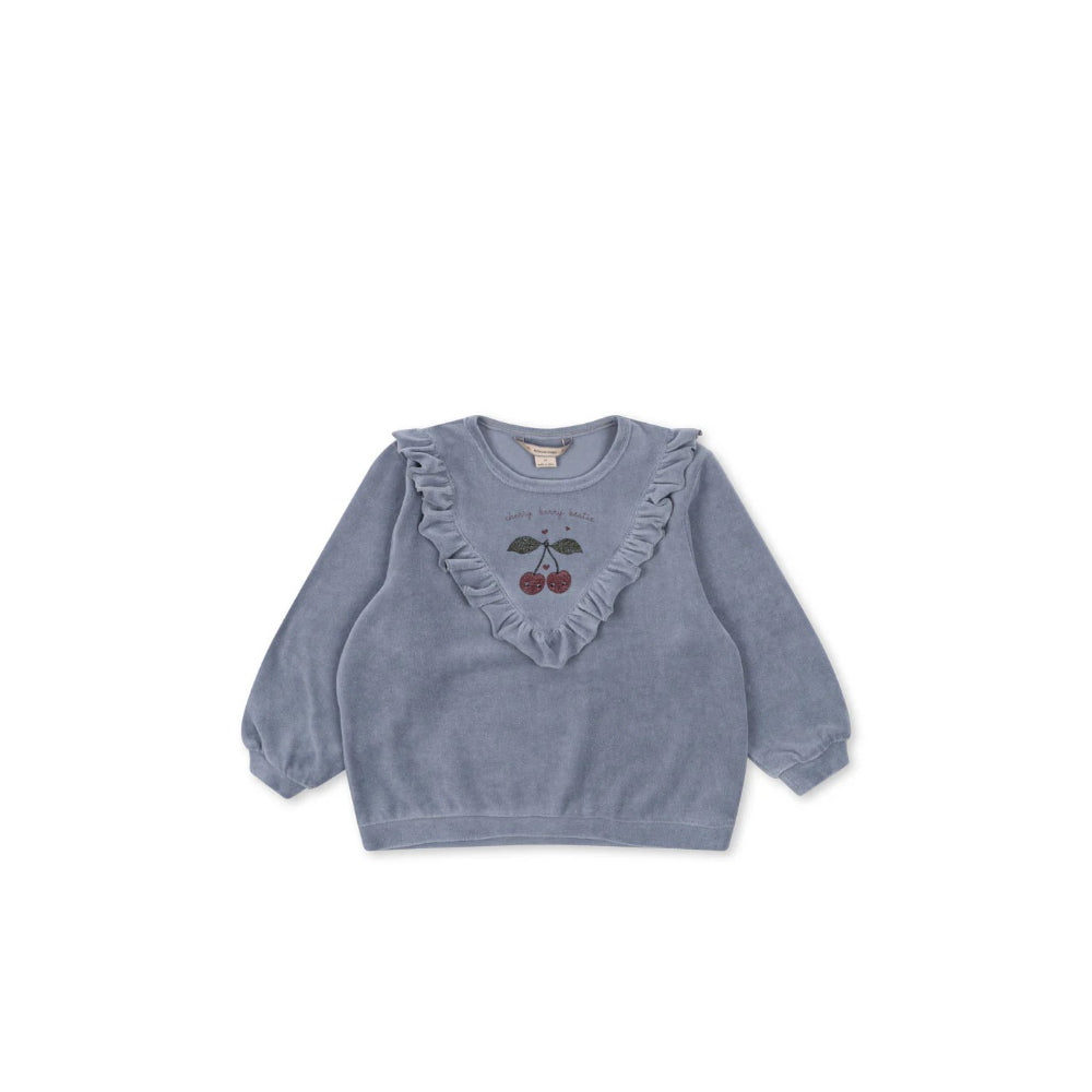 konges-sløjd-wally-frill-sweat-shirt-gots-tradewinds-kong-w25ks101731-trade-2y