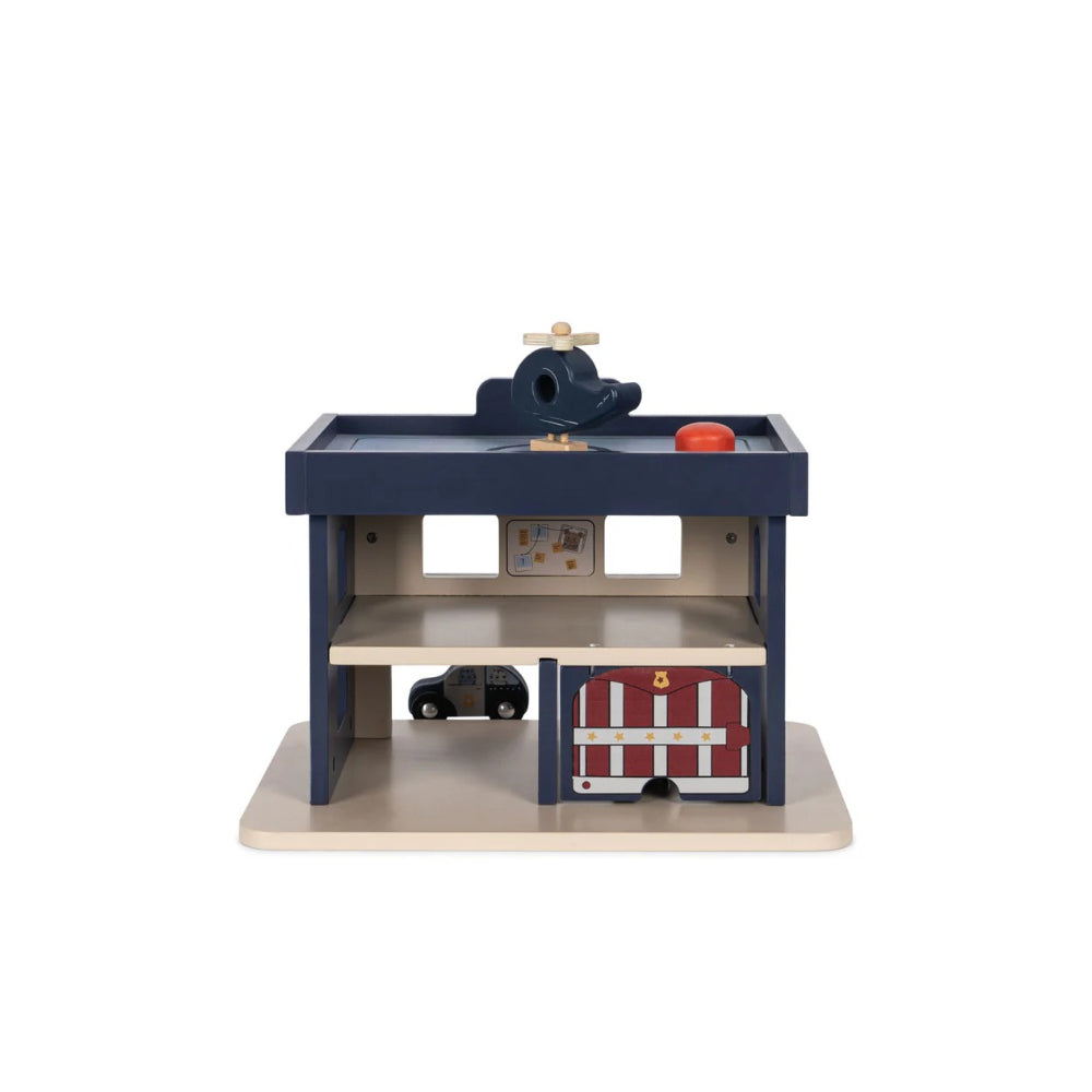 konges-sløjd-wooden-police-station-fsc-blue-multi-kong-w25ks102167-bmu-os