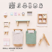 le-toy-van-wooden-dolls-house-childs-bedroom-furn-24-piece-play-toy-ltv-me061