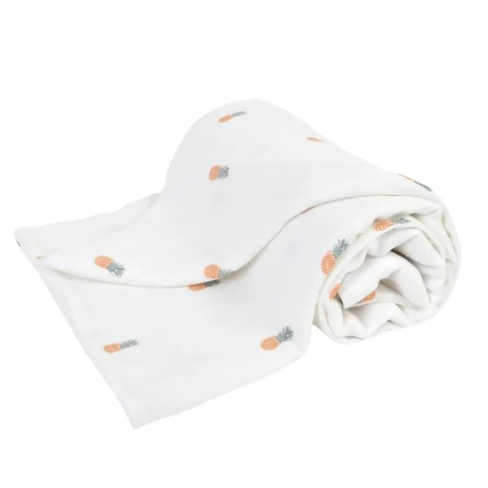 little-crevette-ananas-swaddle-blanket-75x100cm