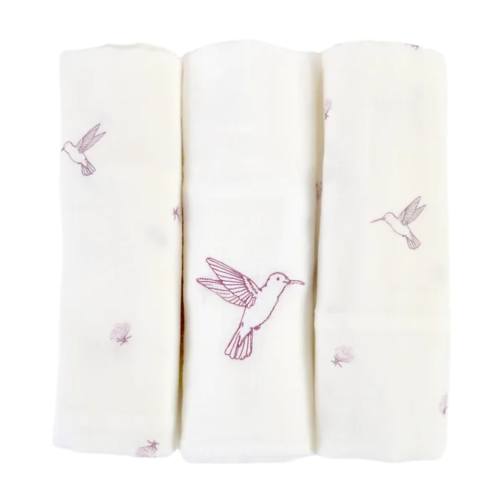 little-crevette-colibri-set-of-3-swaddles-60x60cm