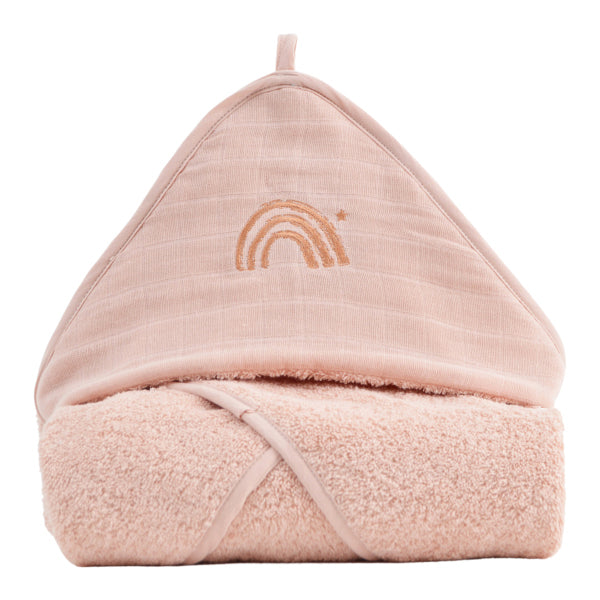 little-crevette-hooded-towel-75x75cm-coral-pink-lcrv-unacbc