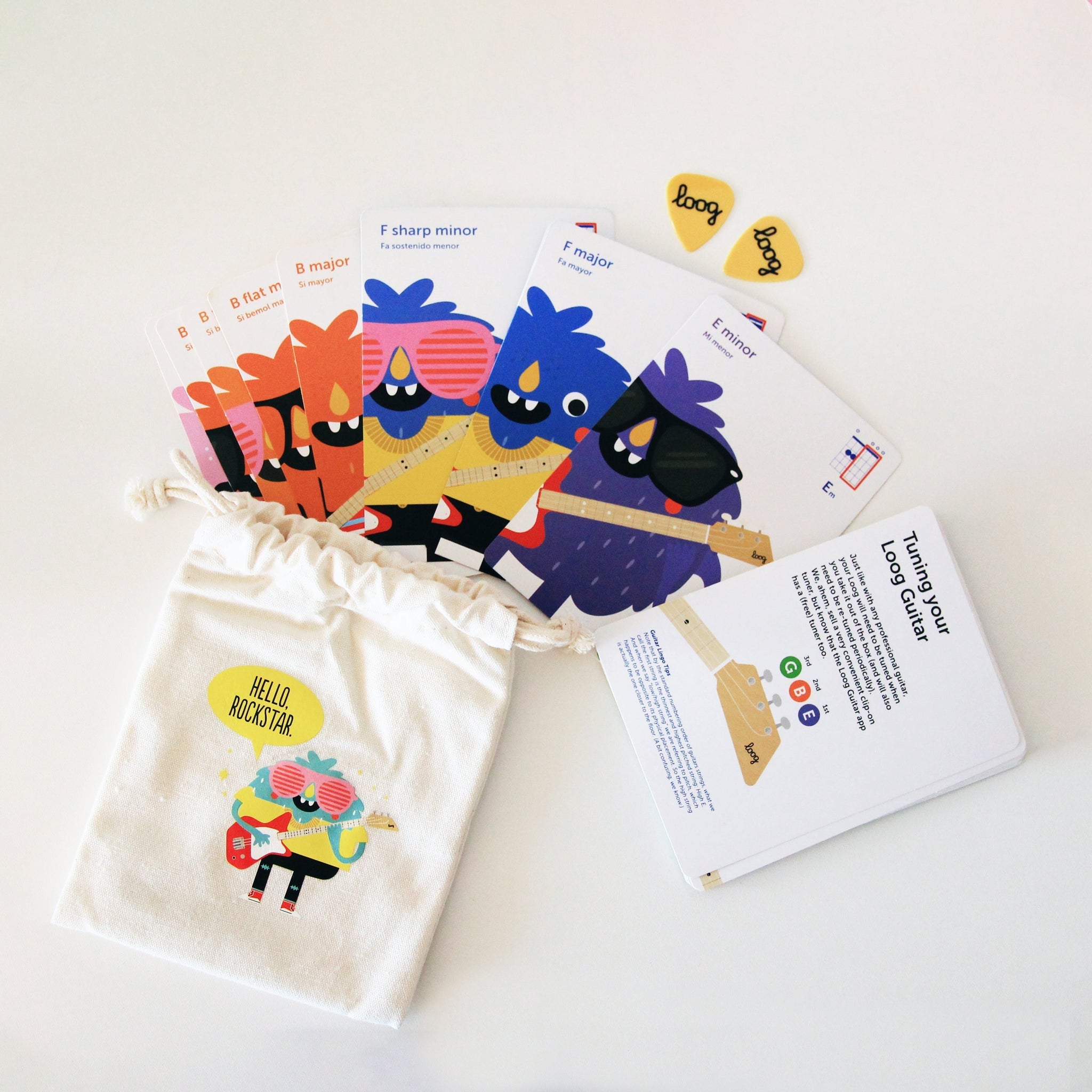 Loog Mini Electric Guitar With Built-In Amp - Pink