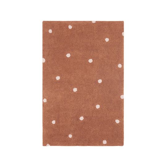 lorena-canals-mushroom-hunters-mini-dot-chestnut-machine-washable-cotton-rug-lore-c-mdot-chs