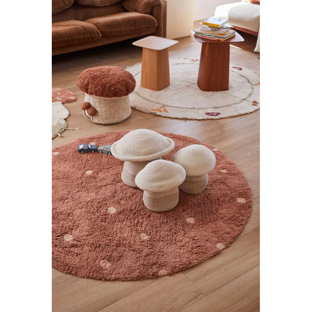 lorena-canals-mushroom-hunters-round-dot-chestnut-machine-washable-cotton-rug-lore-c-rdot-chs