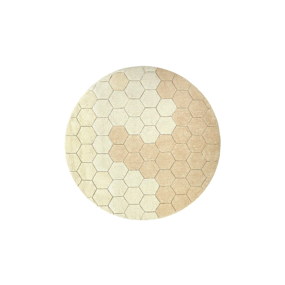 lorena-canals-planet-bee-round-honeycomb-golden-machine-washable-cotton-rug-lore-c-comb-gld