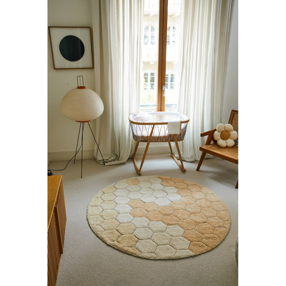 lorena-canals-planet-bee-round-honeycomb-golden-machine-washable-cotton-rug-lore-c-comb-gld