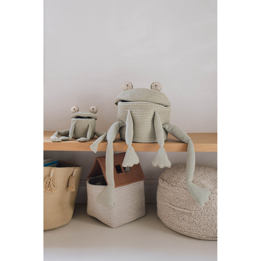 lorena-canals-the-animal-crew-mini-fred-the-frog-basket lore-bsk-mifrog