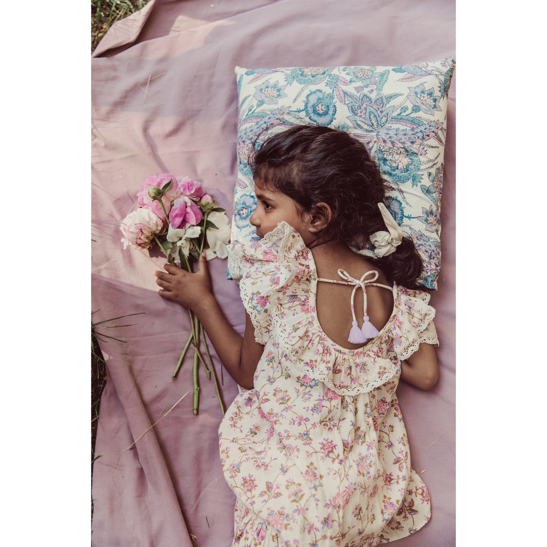 louise-misha-dress-natiya-printed-double-gauze-cream-bucolia-fields-mish-s24s0004-cbf-12m