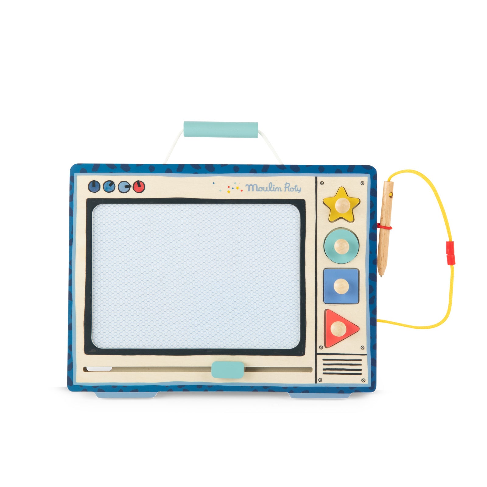 Moulin Roty Puce & Pilou Wooden Magnetic Drawing Board