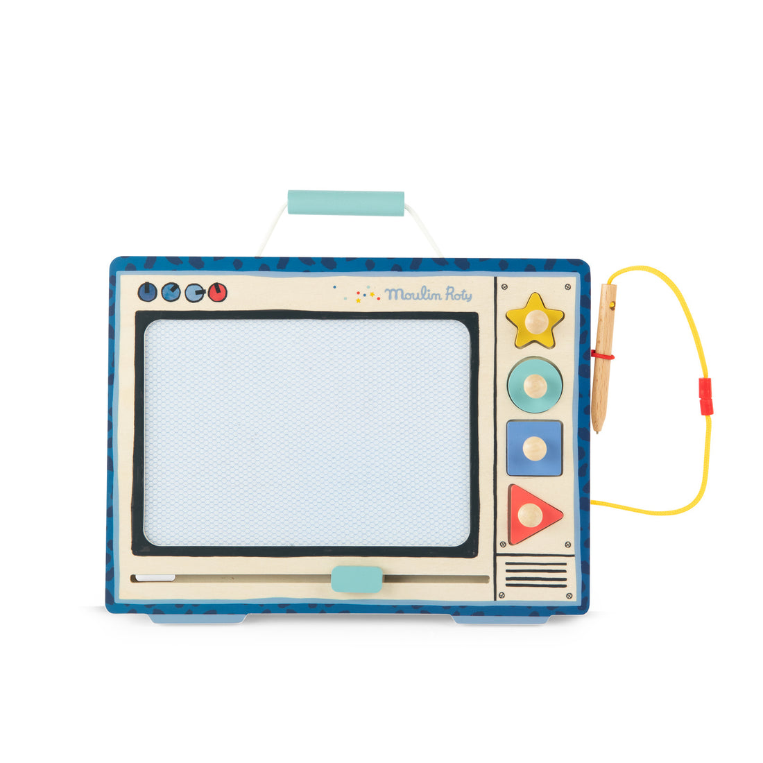 Moulin Roty Puce & Pilou Wooden Magnetic Drawing Board