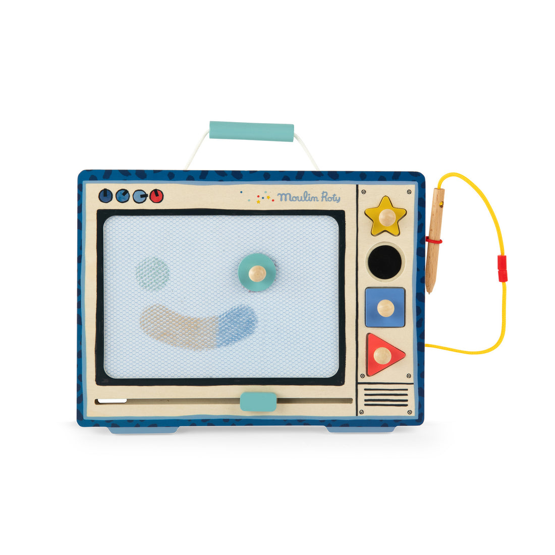 Moulin Roty Puce & Pilou Wooden Magnetic Drawing Board