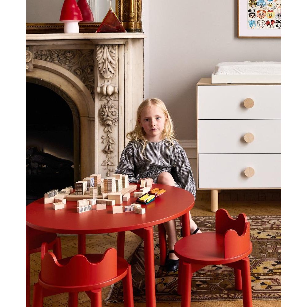 Oeuf Moss Table - Red (Pre-Order; Est. Delivery in 6-10 Weeks)
