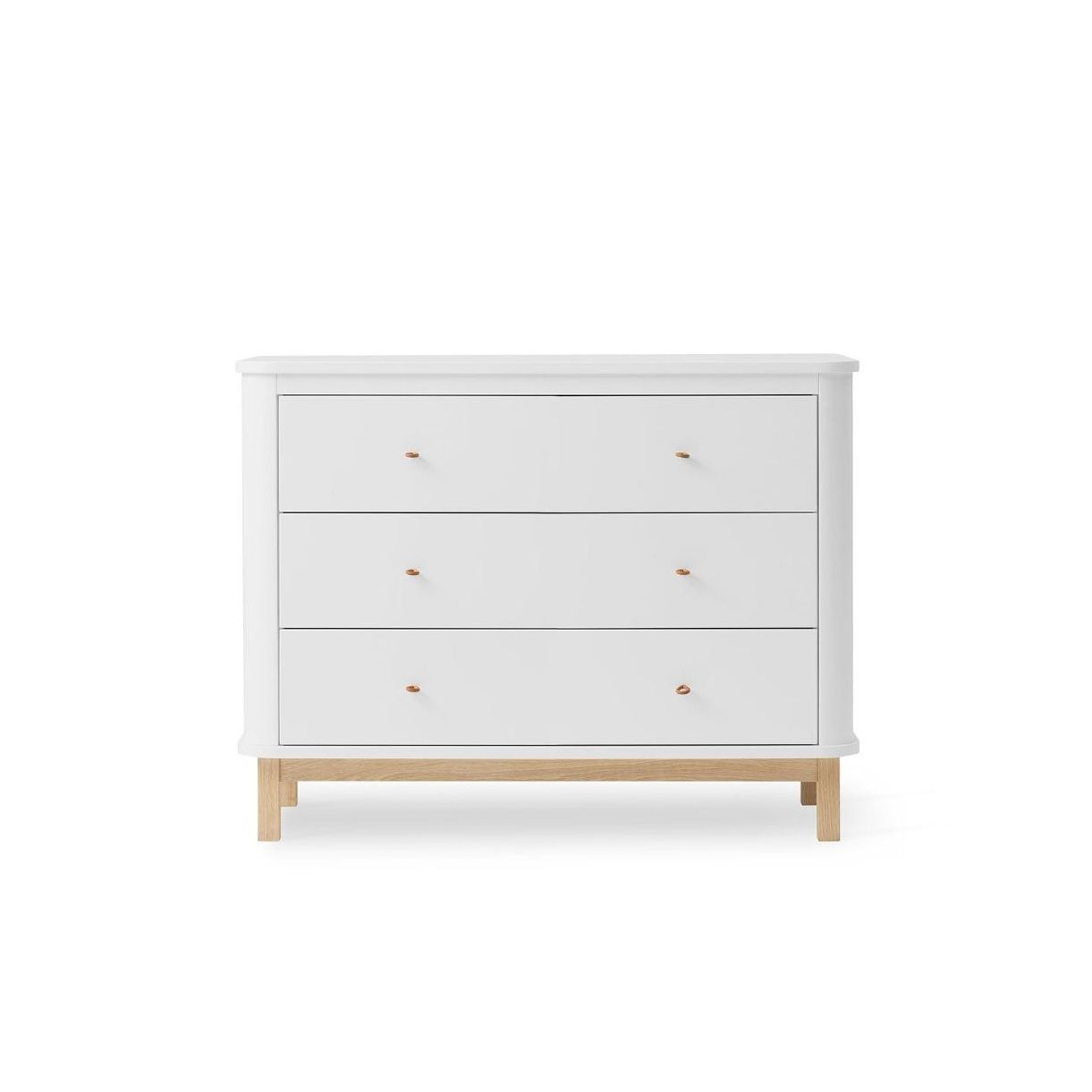 Oliver Furniture Wood Dresser 3 Drawers White / Oak