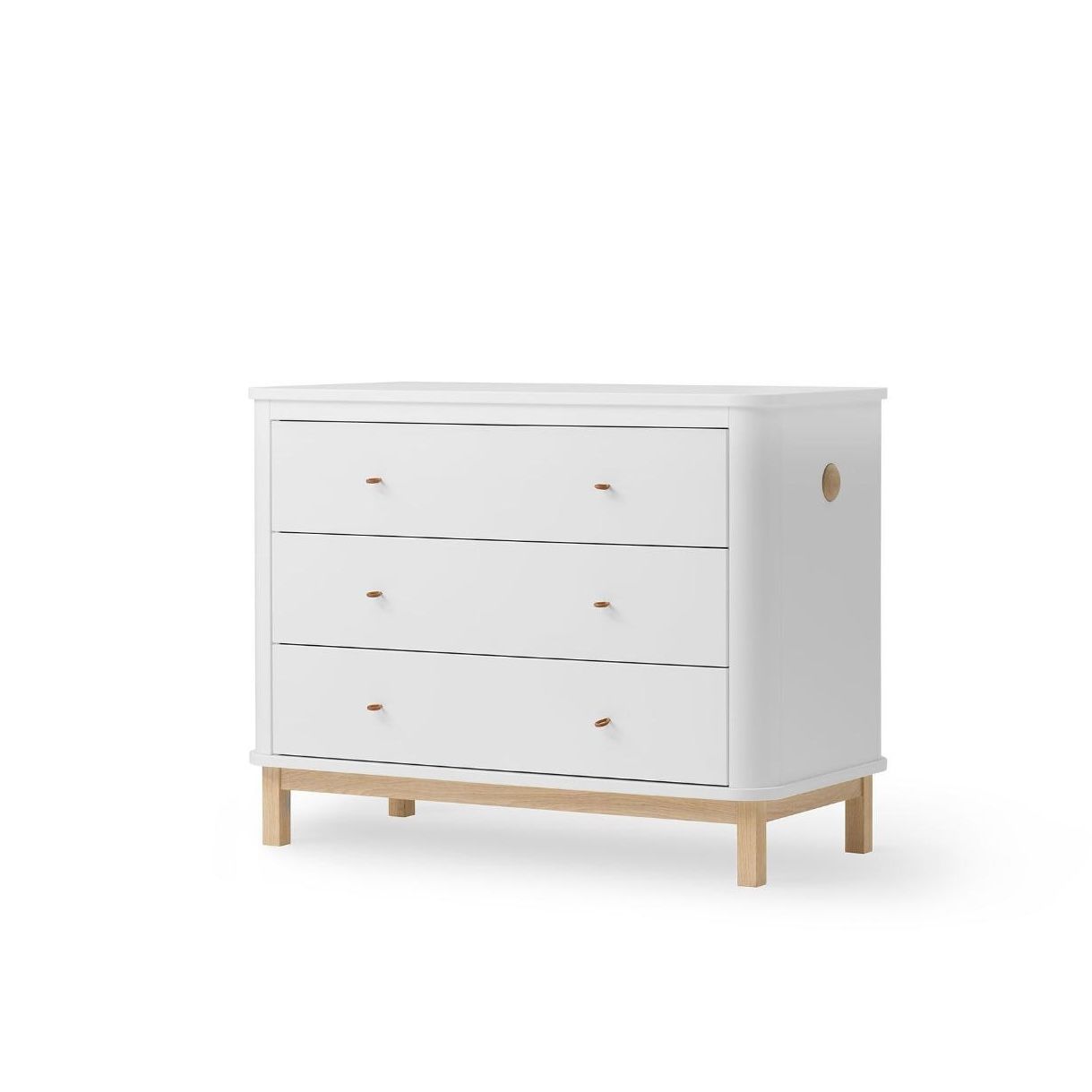 Oliver Furniture Wood Dresser 3 Drawers White / Oak