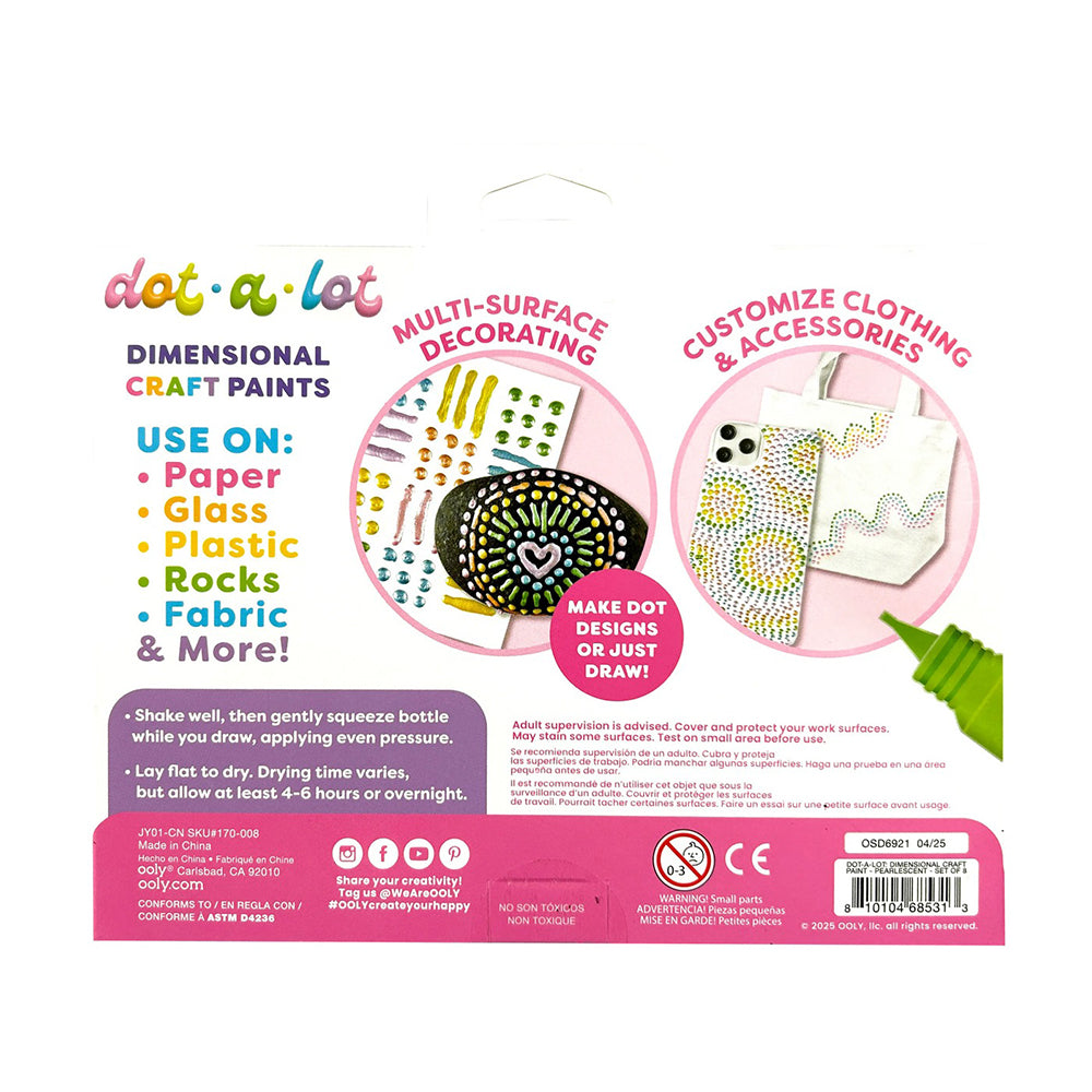 ooly-dot-a-lot-dimensional-craft-paint-pearlescent-set-of-8-stationery-ooly-170-008