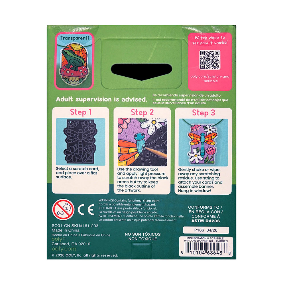 ooly-mini-scratch-scribble-window-banner-kit-garden-8-pc-set-play-toy-ooly-161-203