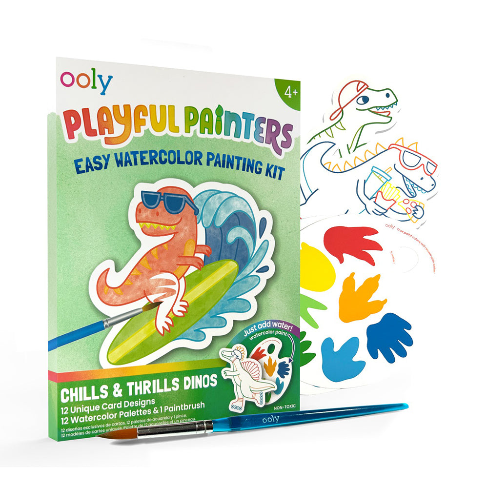 ooly-playful-painters-easy-watercolor-painting-kit-chills-thrills-dinos-25-pc-set-stationery-book-ooly-161-146
