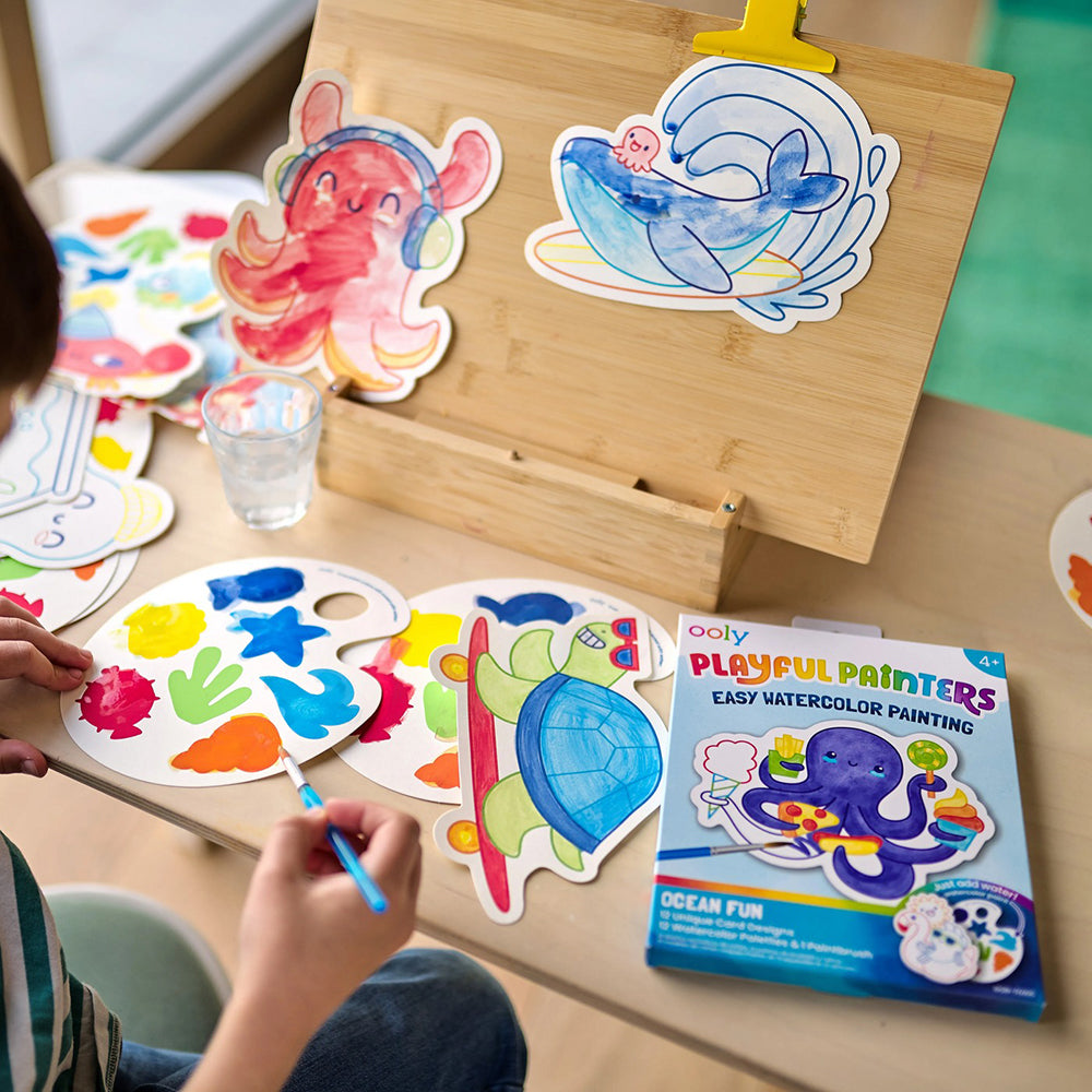 ooly-playful-painters-easy-watercolor-painting-kit-ocean-pals-25-pc-set-stationery-book-ooly-161-144