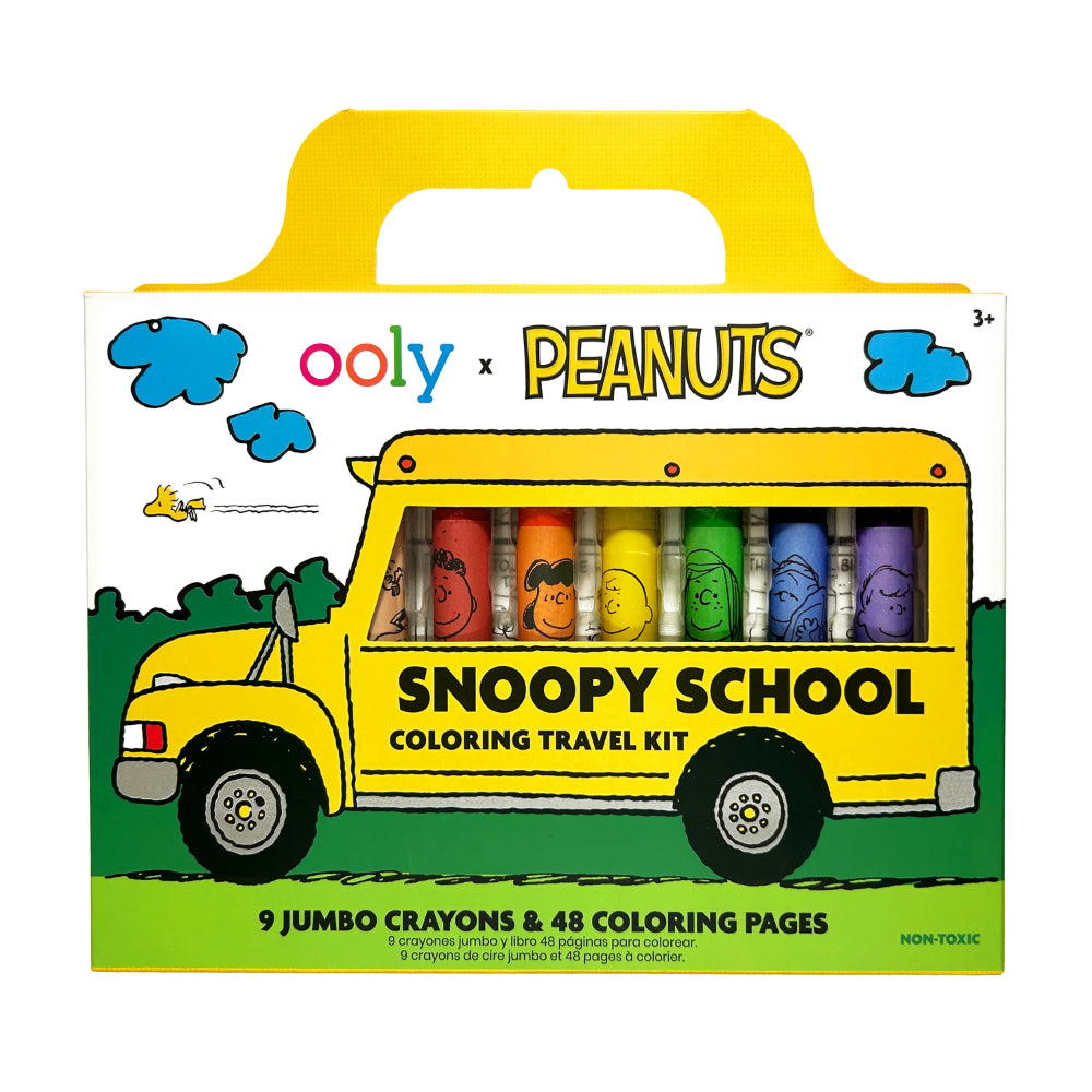 ooly-x-peanuts-snoopy-school-coloring-travel-kit-9-crayons-&-48-coloring-pages-ooly-138-029