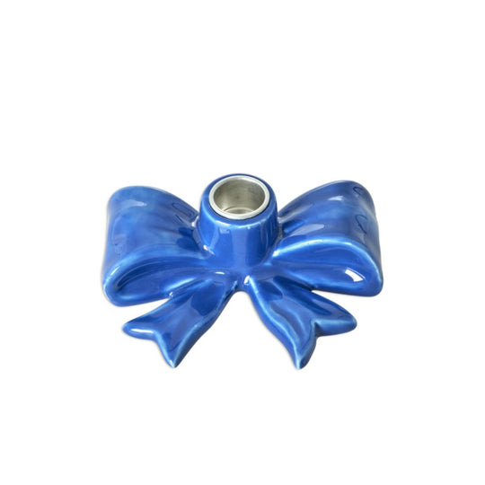 rice-dk-ceramic-candle-holder-in-bow-shape-blue-small-rice-cdhol-sbowb