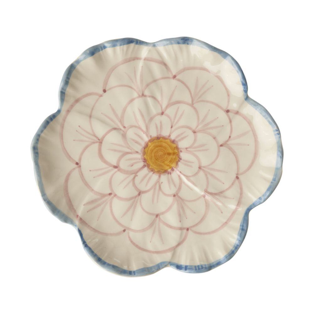 rice-dk-ceramic-flower-shaped-side-plate-with-blue-border-rice-cespl-hpla