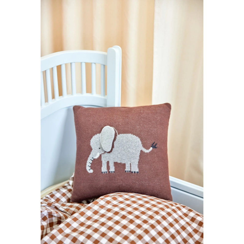 rice-dk-kids-elephant-cushion-with-3d-details-and-filler-chocolate-brown-small-rice-cssqa-elepb