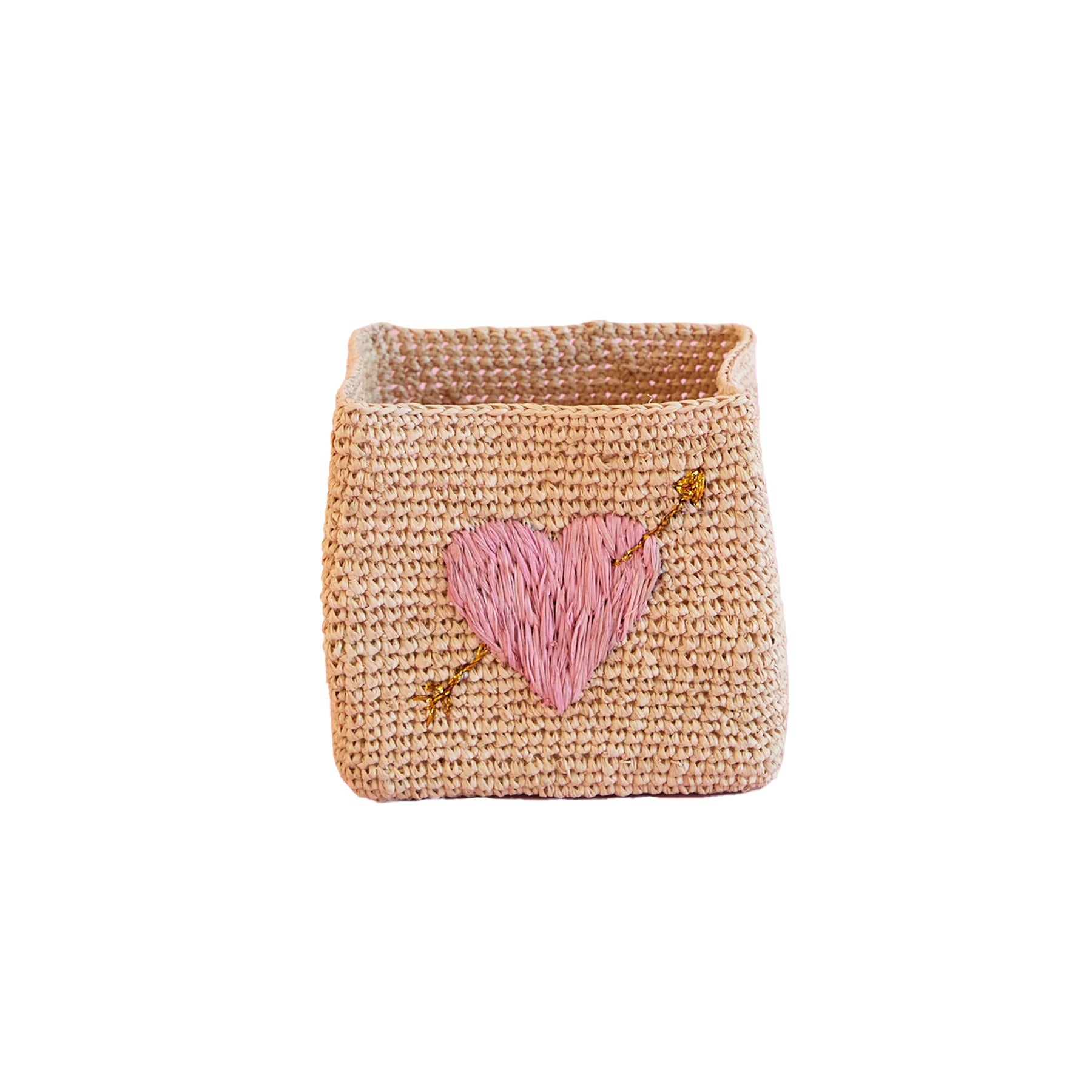 rice-dk-large-square-raffia-storage-basket-natural-pink-heart-embroidery-rice-bssto-2zheail