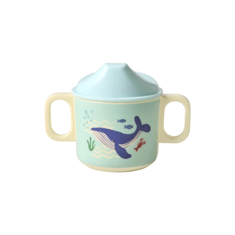 rice-dk-melamine-2-handle-baby-cup-with-lid-blue-ocean-print-250ml-rice-babcu-2hoceb
