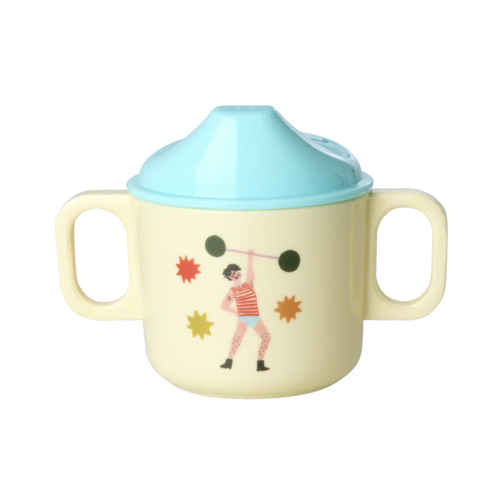 rice-dk-melamine-2-handle-baby-cup-with-mint-fun-fair-print-250ml-rice-babcu-2hfufami