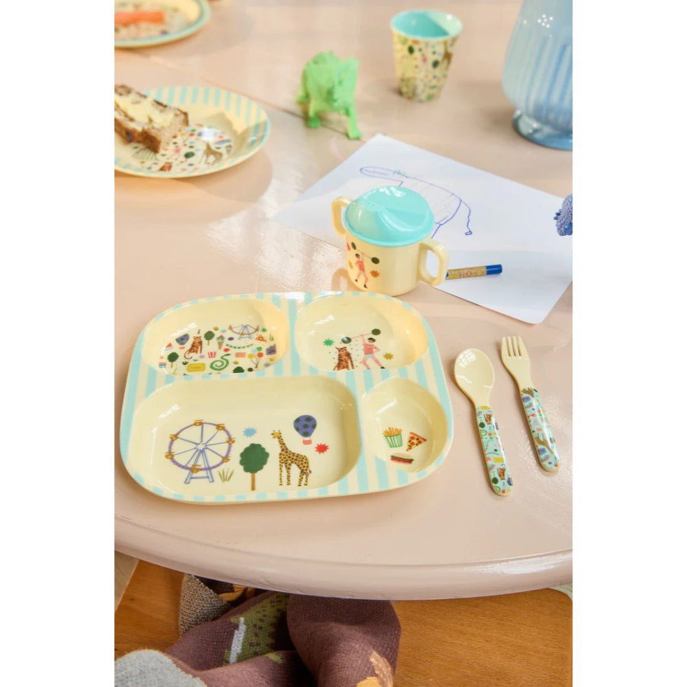 rice-dk-melamine-2-handle-baby-cup-with-mint-fun-fair-print-250ml-rice-babcu-2hfufami