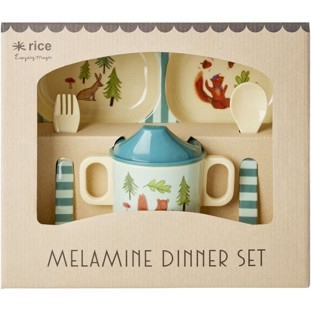 rice-dk-melamine-baby-dinner-set-in-gift-box-blue-happy-forest-print-4-pcs-rice-babox-4zhafob