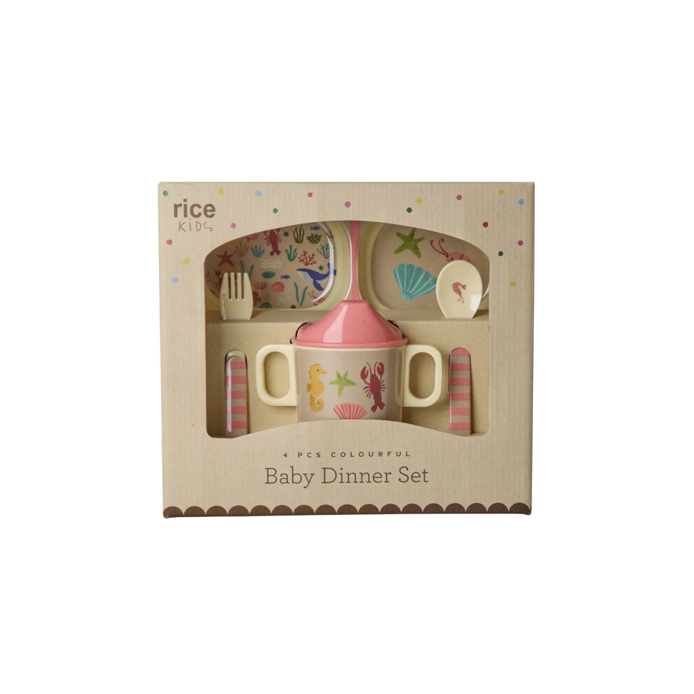 rice-dk-melamine-baby-dinner-set-in-gift-box-coral-ocean-print-4pcs-rice-babox-4zocei