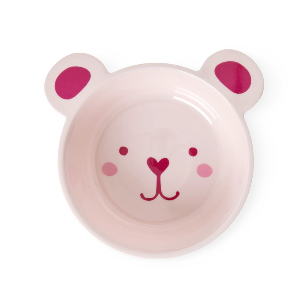 rice-dk-melamine-bowl-with-bowl-in-bear-shape-pink-500ml-rice-kibow-beari