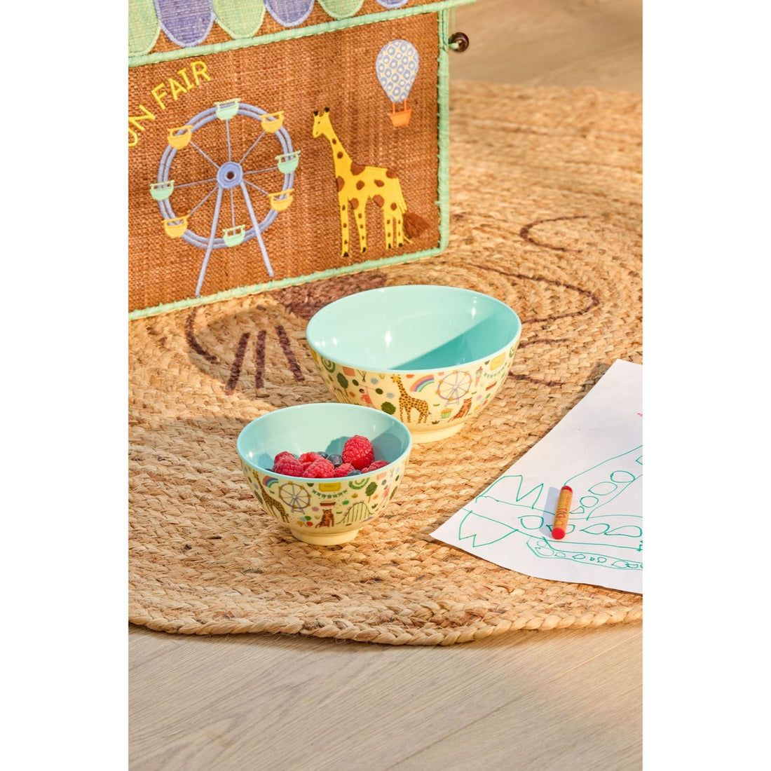 rice-dk-melamine-bowl-with-mint-fun-fair-print-small-300ml-rice-melbw-sfufami