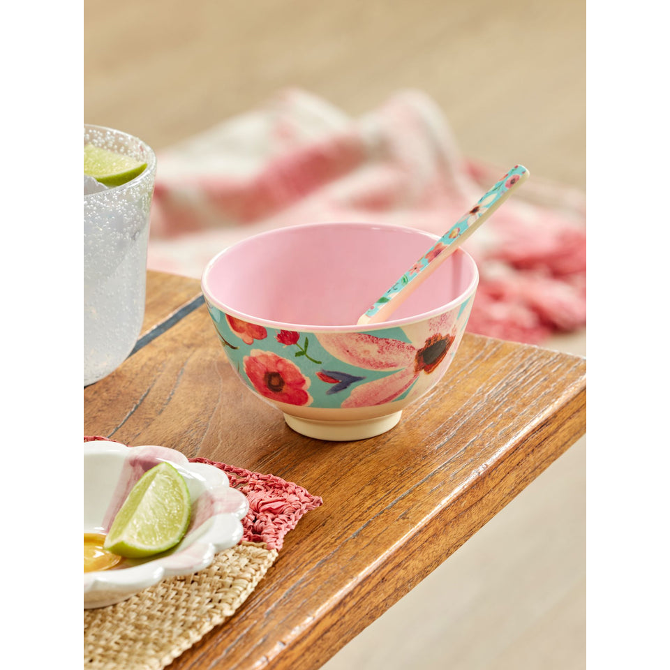 rice-dk-melamine-bowl-with-selma-flower-print-mint-small-300-ml-rice-melbw-sselflmi